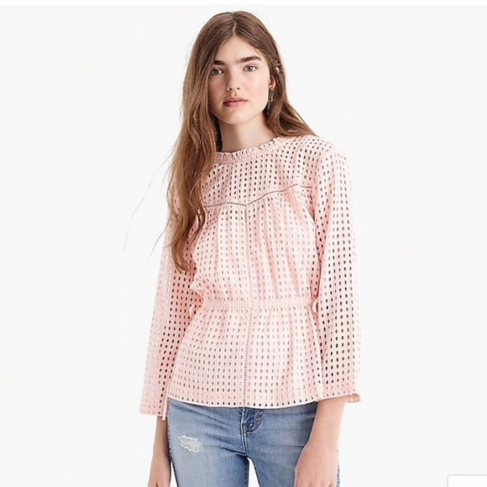 J. Crew point sur eyelet top - size 12